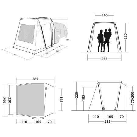 Carpa de autocaravana/furgoneta Outwell Desert Van