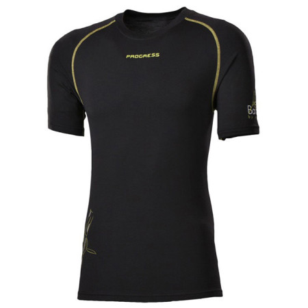 Camiseta de hombre Progress Triko NKR 28CA kr.r. negro Black/GreenStitching