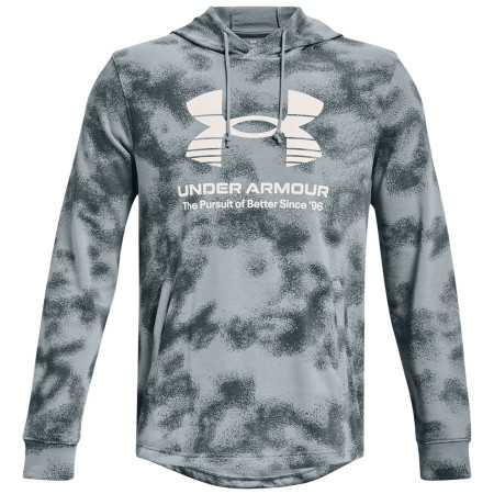 Sudadera de hombre Under Armour Rival Terry Novelty HD azul/gris Harbor Blue / Gravel / Onyx White
