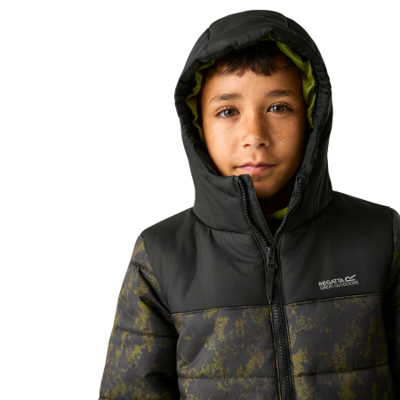 Chaqueta de invierno para niños Regatta Lofthouse Black/Distress Camo