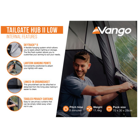 Carpa de autocaravana/furgoneta Vango Tailgate AirHub II Low