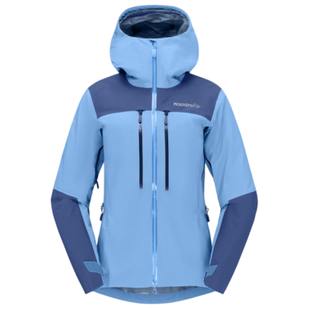 Chaqueta outdoor para mujer Norrona Trollveggen Gore-Tex Pro Light Jacket azul claro Allure/Vintage Indigo
