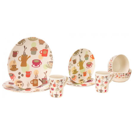 Vajilla Vango Bamboo 2-Person Set beige CoffeeCupPrint