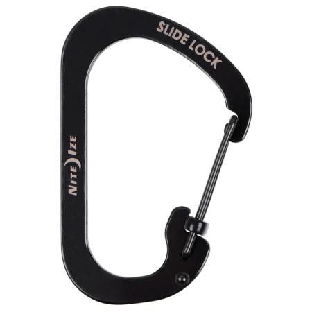 Mosquetón auxiliar Nite Ize SlideLock Stainless Steel negro Černá