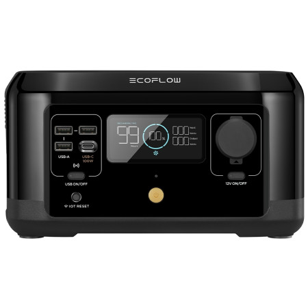 Estación de carga EcoFlow RIVER mini (Wireless) negro black