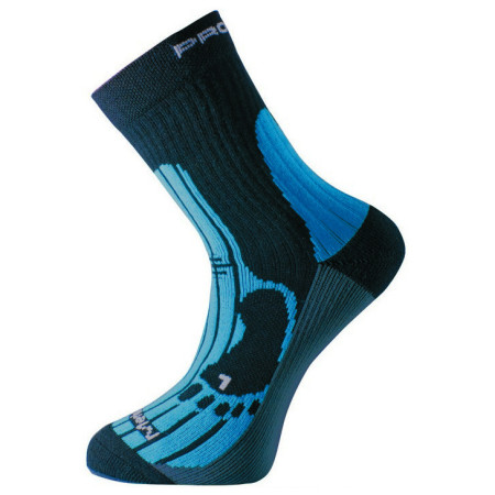 Calcetines Progress 8MB Merino negro/azul Black/Blue/Gray