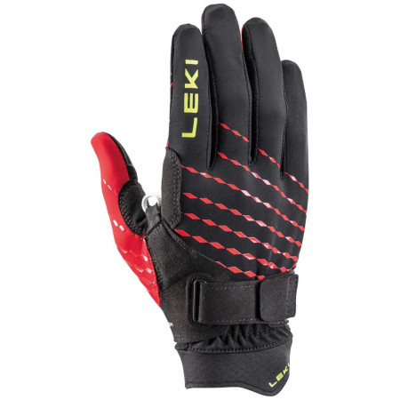 Guantes de invierno Leki Ultra Trail Breeze Shark negro/rojo black-red-neonyellow