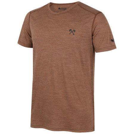 Camiseta de hombre Zulu Merino Timber 160 Short Comfy marrón brown