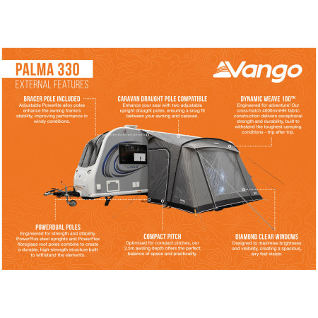 Carpa de autocaravana/furgoneta Vango Palma 330