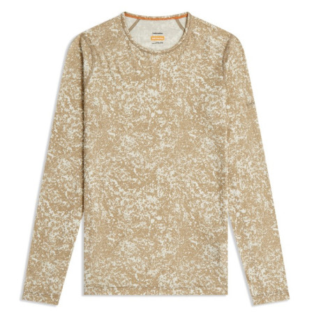 Camiseta funcional de mujer Icebreaker Women M 200 Oasis LS Crewe Moss BloomAOP beige/blanco Cumin/Undyd/Aop