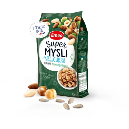 Müsli Emco Super muesli sin azúcar añadido nueces y almendras 500g