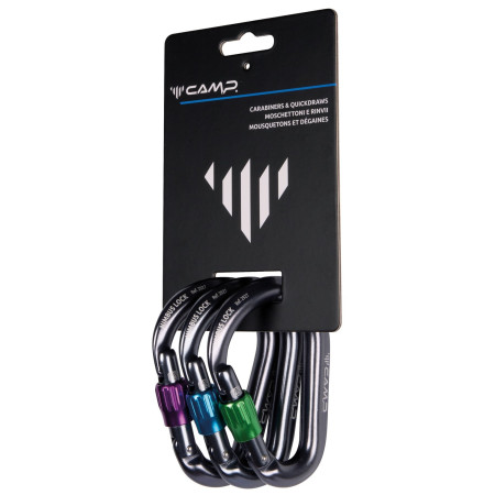 Juego de mosquetones Camp Nimbus Lock 3 Pack gris