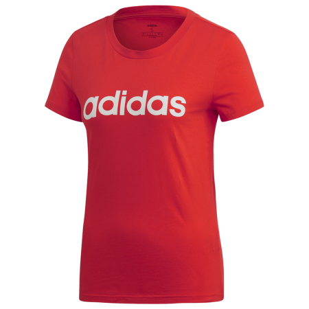 Camiseta de mujer Adidas W E LIN T rojo Actred/White