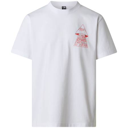 Camiseta de hombre The North Face M Mountain Play Relaxed Short Sleeve Tee-Graphic blanco TNF WHITE