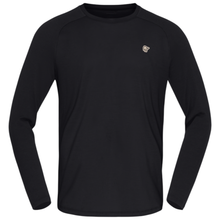 Camiseta funcional de hombre Norrona femund pureUll Long Sleeve negro Caviar Black