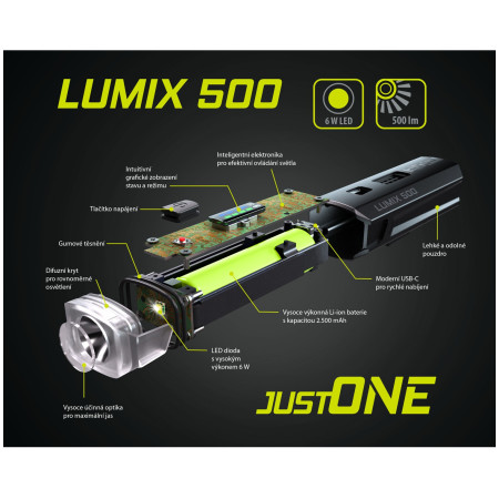 Luz delantera / trasera Just One Lumix 500 Set