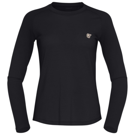 Camiseta de mujer Norrona femund pureUll Long Sleeve negro Caviar Black