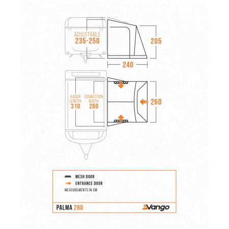 Tienda para caravana Vango Palma 260