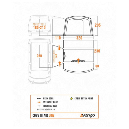 Carpa de autocaravana/furgoneta Vango Cove III Air Low