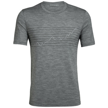 Camiseta de hombre Icebreaker SS Crewe Global Heat Index gris GritstoneHthr