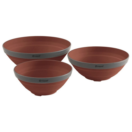 Juego de boles Outwell Collaps Bowl Set marrón Terracotta