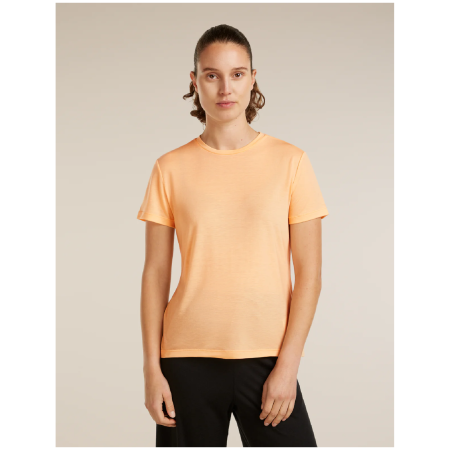 Camiseta funcional de mujer Icebreaker W Mer Core SS Tee naranja SUNSTONE