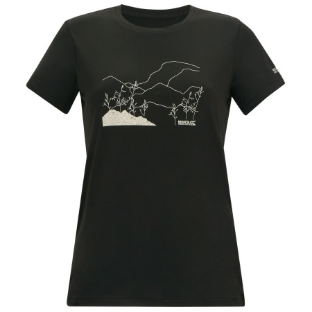 Camiseta de mujer Regatta Womens Fingal Stretch negro Black