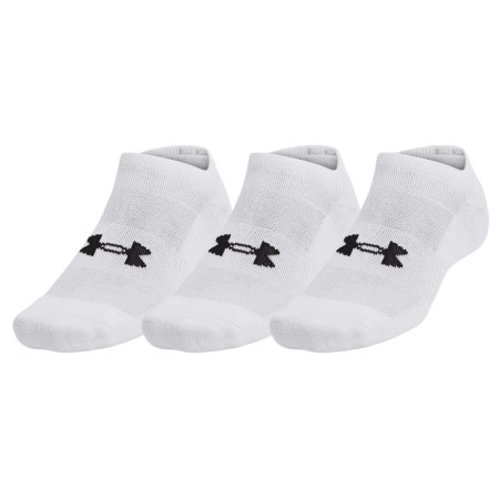 Juego de calcetines Under Armour Unisex Tc 3Pk No Show blanco White/White/Black