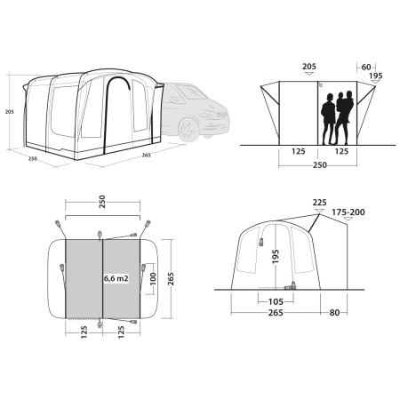 Carpa de autocaravana/furgoneta Outwell Armona