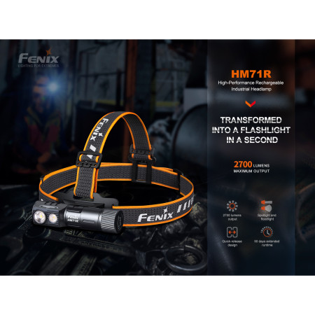 Linterna frontal potente Fenix HM71R