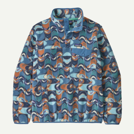 Sudadera de mujer Patagonia W's LW Synch Snap-T P/O azul Swallowtail Geo: Still Blue