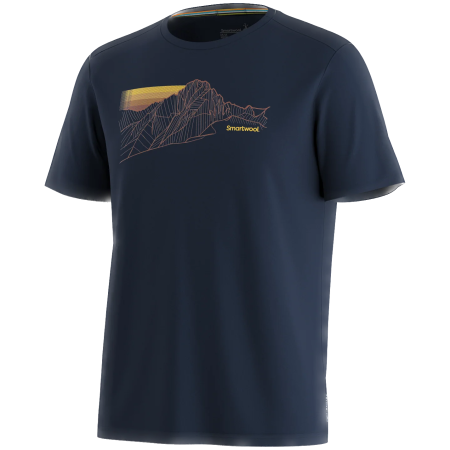 Camiseta funcional de hombre Smartwool Men's Alpine Trace Active Short Sleeve G azul oscuro Deep Navy