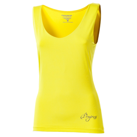Camiseta sin mangas para mujer Progress Oli amarillo