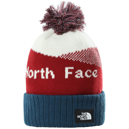 Gorro The North Face Recycled Pom Pom rojo/azul Vintgwht/Mntrybu/Crdnlrd