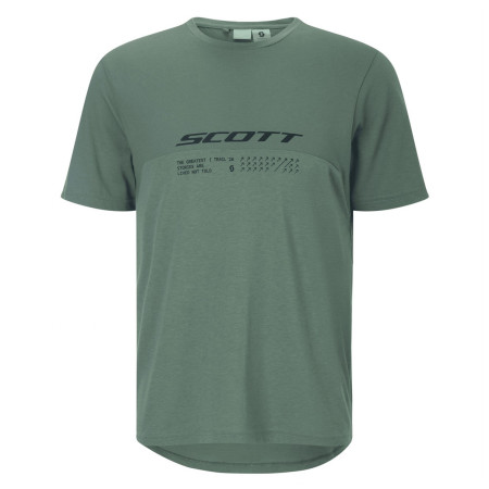 Camiseta de ciclismo para hombre Scott Tee M's Vertic DRI SS verde oscuro tranquil green