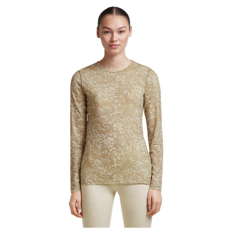 Camiseta funcional de mujer Icebreaker Women M 200 Oasis LS Crewe Moss BloomAOP