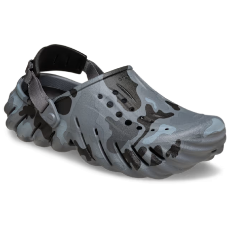 Pantuflas Crocs Echo Duck Camo Clog gris/negro Charcoal/Black