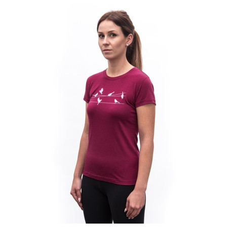 Camiseta funcional de mujer Sensor Merino Active Songbirds