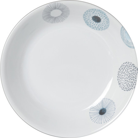 Plato Brunner Deep Plate ø 21cm blanco/azul