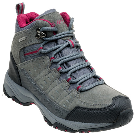 Calzado de mujer Hi-Tec Lasado Mid WP Wo´s gris DarkGray/Black/DarkFuchsia