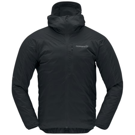 Chaqueta de hombre Norrona falketind aero60 Zip Hood negro Caviar Black