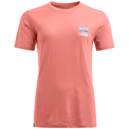 Camiseta funcional de mujer Ortovox 140 Cool Mtn Gradient Ts rosa Blossom