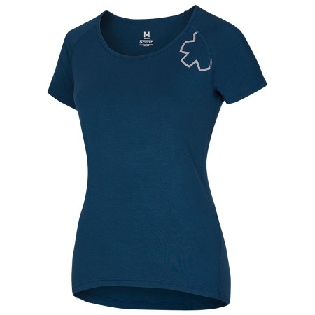 Camiseta de mujer Ocún Bamboo T Blossom Women azul Blue Opal