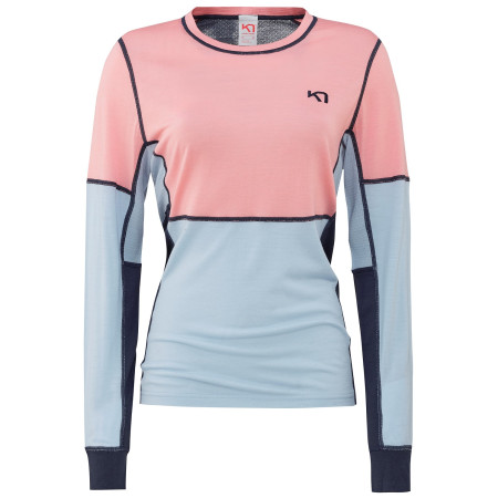 Camiseta de mujer Kari Traa Lam Ls azul/rosa Misty