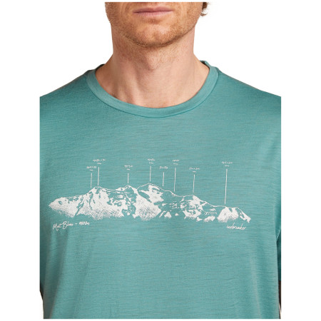 Camiseta de hombre Icebreaker Men Merino 150 Tech Lite SS Tee The Peaks
