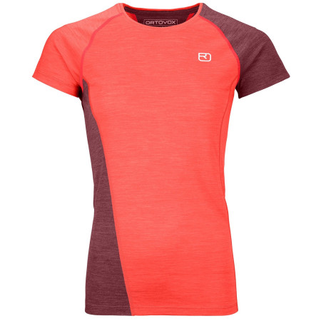 Camiseta funcional de mujer Ortovox W's 120 Cool Tec Fast Upward T-Shirt rojo Coral Blend