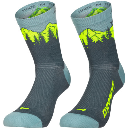 Calcetines Dynafit Traverse Mid Sk gris/amarillo cinder ULTRA YELLOW/5A30