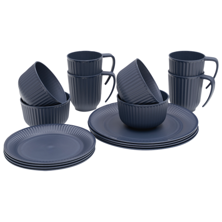 Vajilla Outwell Delish 4 Person Dinner Set azul oscuro Navy Night
