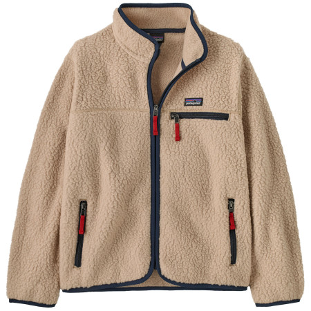 Sudadera para niños Patagonia K's Retro Pile Jacket - Valley Khaki beige/azul Valley Khaki