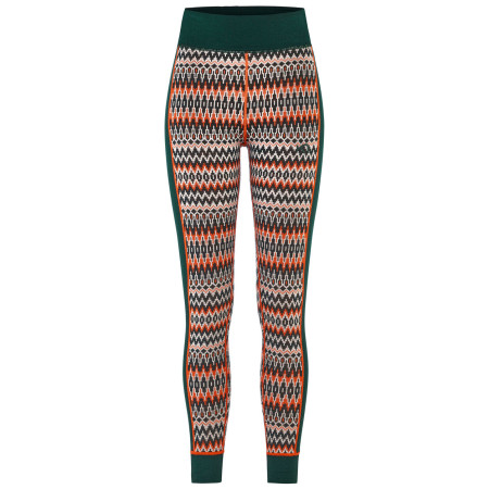 Mallas de mujer Kari Traa Silja Pant verde/naranja Pine
